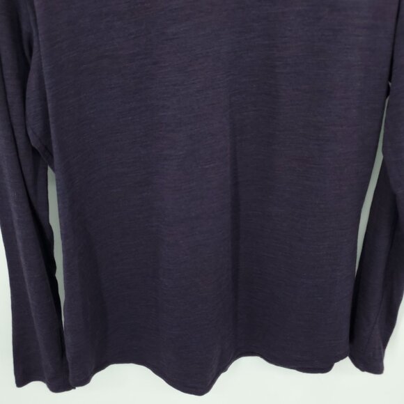 Seg'ments 100% Merino Wool Crew Neck Long Sleeve Base Layer Top L Purple - Picture 10 of 14